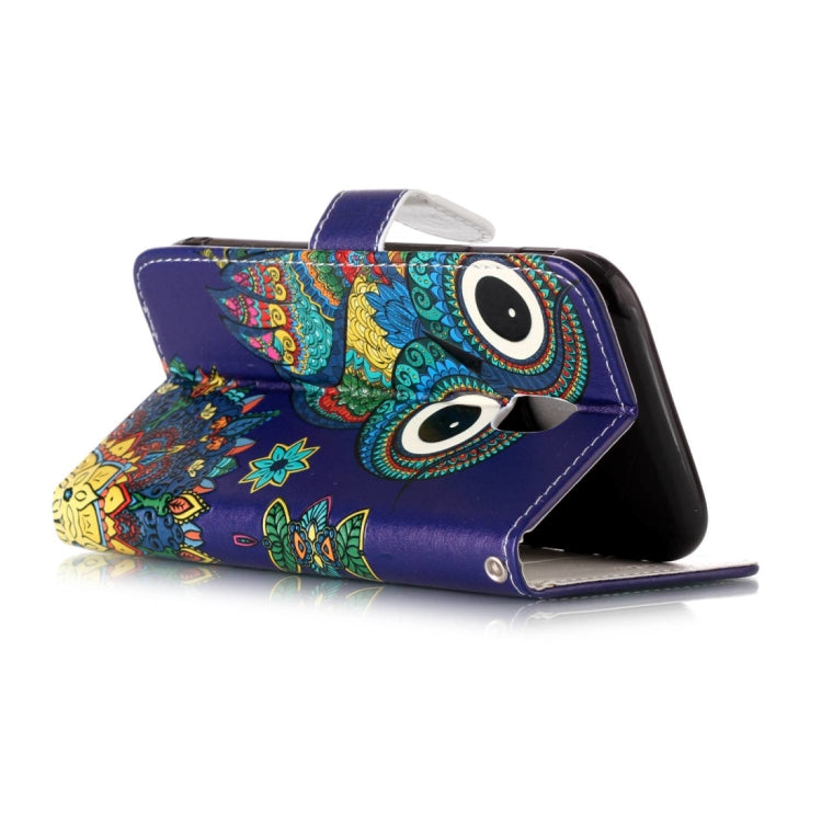 Étui à rabat horizontal en cuir brillant gaufré pour Galaxy J5 (2017) (version UE) avec support, emplacements pour cartes, portefeuille et cadre photo.