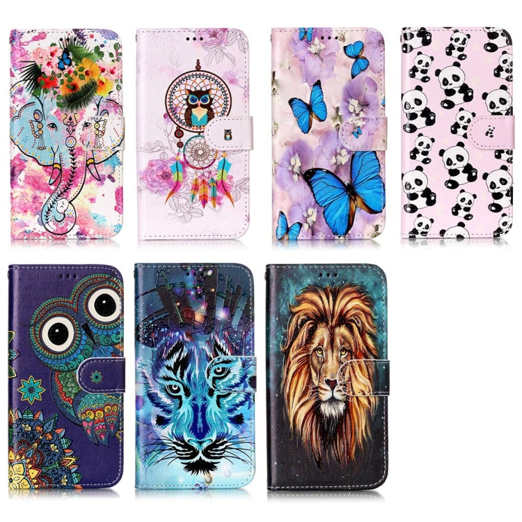 Étui à rabat horizontal en cuir brillant gaufré pour Galaxy J5 (2017) (version UE) avec support, emplacements pour cartes, portefeuille et cadre photo.