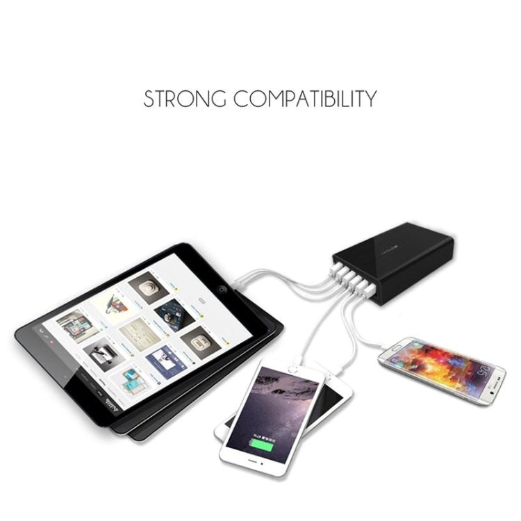 VEDFUN TurboCube D620 Six Ports Quick Charge 3.0 + SDDC Technology USB Charger, EU/US/UK Plug