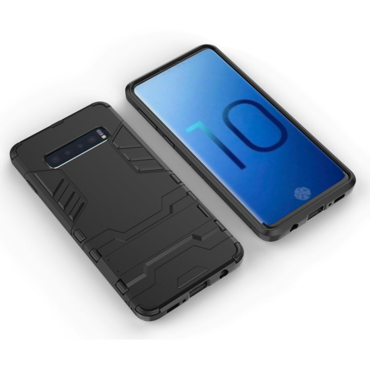 Shockproof PC + TPU Case for Galaxy S10, with Holder, For Samsung Galaxy S10