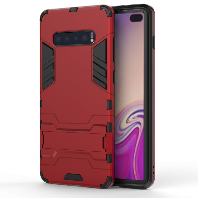 Shockproof PC + TPU Case for Galaxy S10+, with Holder