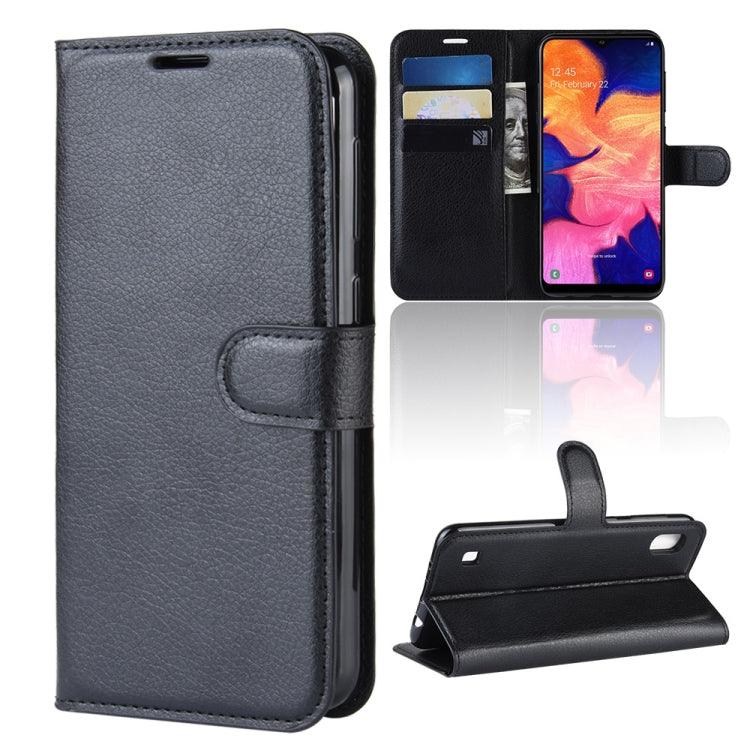 Litchi Texture Horizontal Flip Leather Case for Galaxy A10, with Wallet & Holder & Card Slots, For Galaxy A10 (1), For Galaxy A10  (1), For Galaxy A10