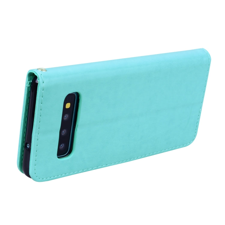 Rose Embossed Horizontal Flip PU Leather Case for Galaxy S10 Plus, with Holder & Card Slots & Wallet