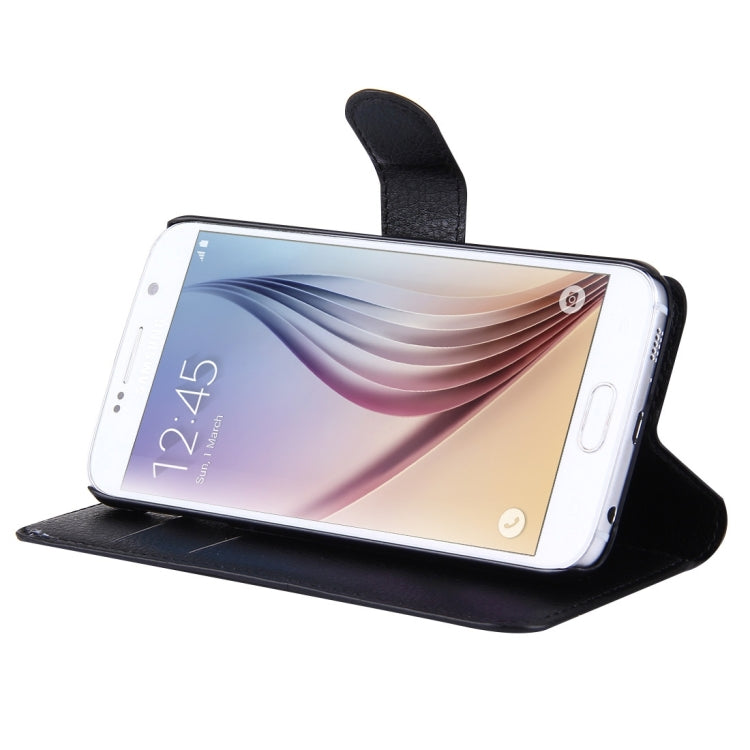 For Galaxy S6 / G920 Litchi Texture Horizontal Flip Leather Case with Holder & Card Slots & Wallet, For Galaxy S6