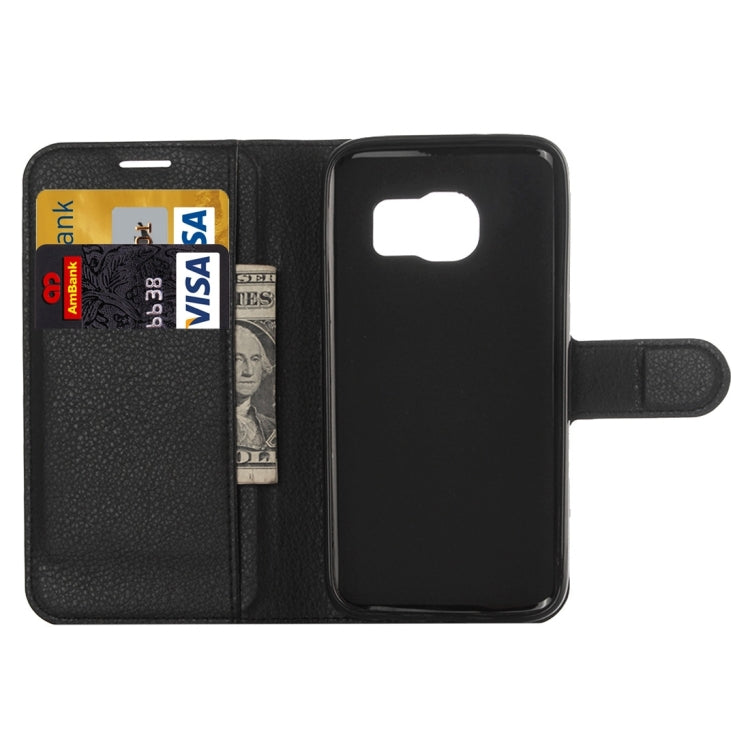 For Galaxy S7 Edge / G935 Litchi Texture Horizontal Flip Leather Case with Holder & Card Slots & Wallet, For Galaxy S7 Edge