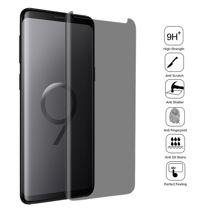 For Galaxy S9 0.3mm 9H Surface Hardness 3D Privacy Anti-glare Tempered Glass Protective Film