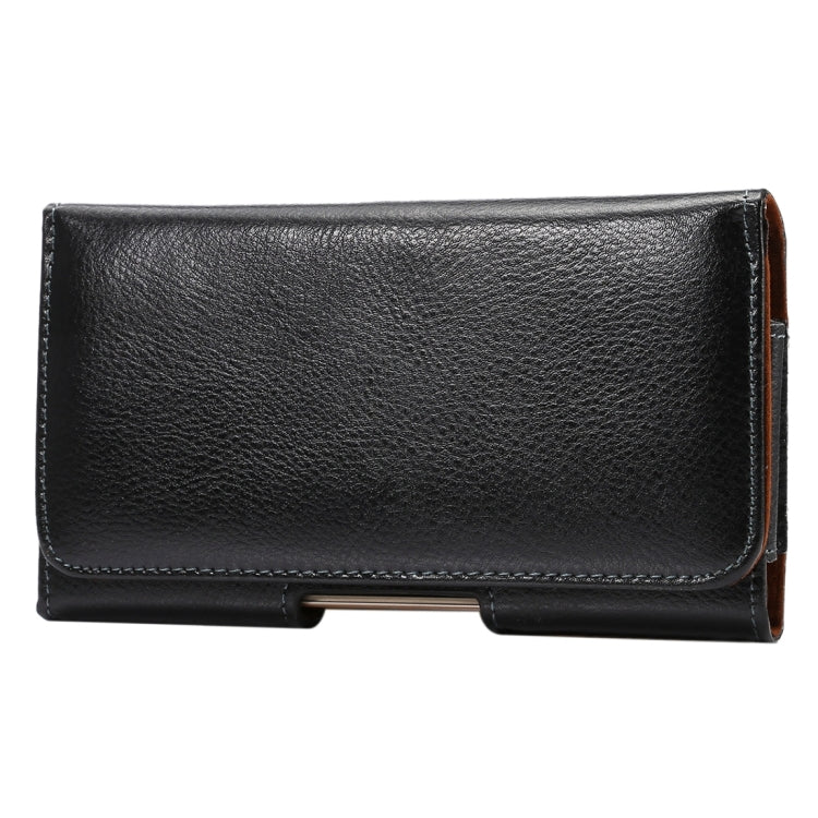 6.3 inch Litchi Texture Vertical Flip Thwartwise Genuine Leather Case / Waist Bag with Rotatable Back Splint for Galaxy Mega 6.3 / i9200 / i9208 / 9152 / 9158 / p709, etc