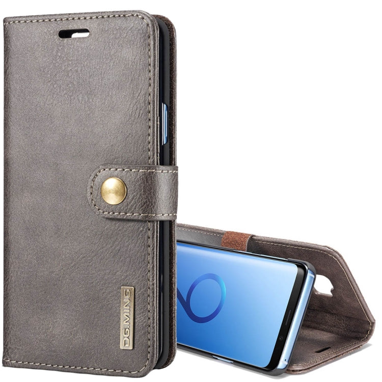 DG.MING for Galaxy S9+ Crazy Horse Texture Horizontal Flip Detachable Magnetic Protective Case with Holder & Card Slots & Wallet, Galaxy S9+