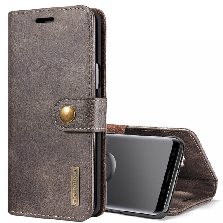 DG.MING for Galaxy S9 Crazy Horse Texture Horizontal Flip Detachable Magnetic Protective Case with Holder & Card Slots & Wallet, Galaxy S9