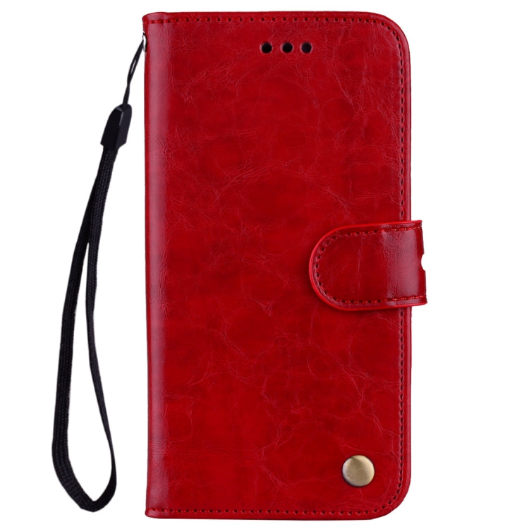 For Galaxy A8 (2018) Business Style Oil Wax Texture Horizontal Flip Leather Case with Holder & Card Slots & Wallet