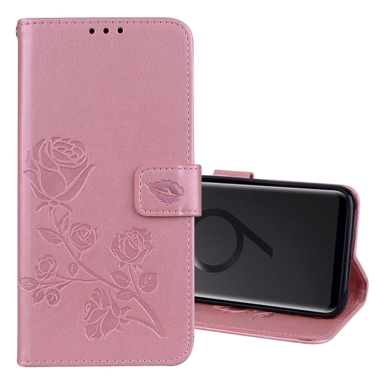 Rose Embossed Horizontal Flip Environmental PU Leather Case with Holder & Card Slots & Wallet for Galaxy S9+