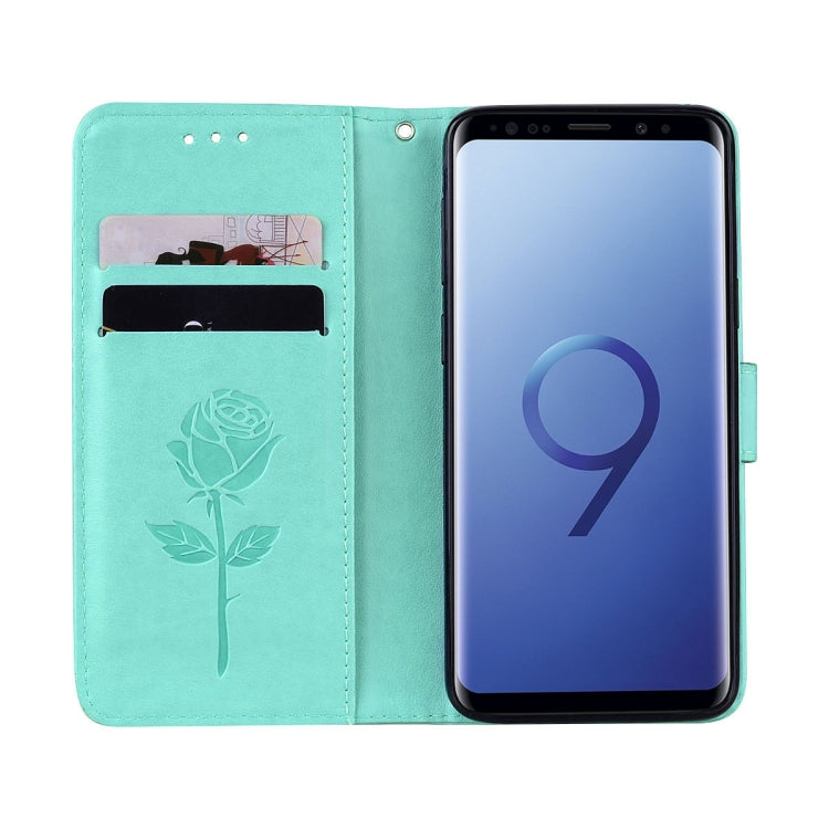 For Galaxy S9 Rose Embossed Horizontal Flip Environmental PU Leather Case with Holder & Card Slots & Wallet, For Samsung Galaxy S9