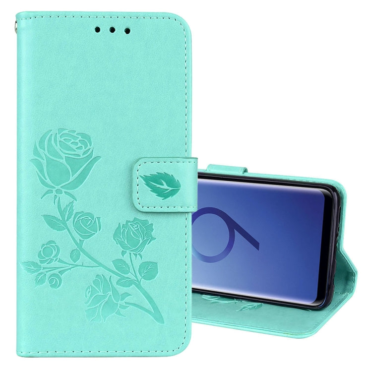 For Galaxy S9 Rose Embossed Horizontal Flip Environmental PU Leather Case with Holder & Card Slots & Wallet, For Samsung Galaxy S9
