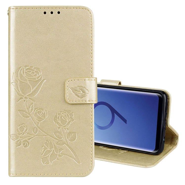 For Galaxy S9 Rose Embossed Horizontal Flip Environmental PU Leather Case with Holder & Card Slots & Wallet, For Samsung Galaxy S9