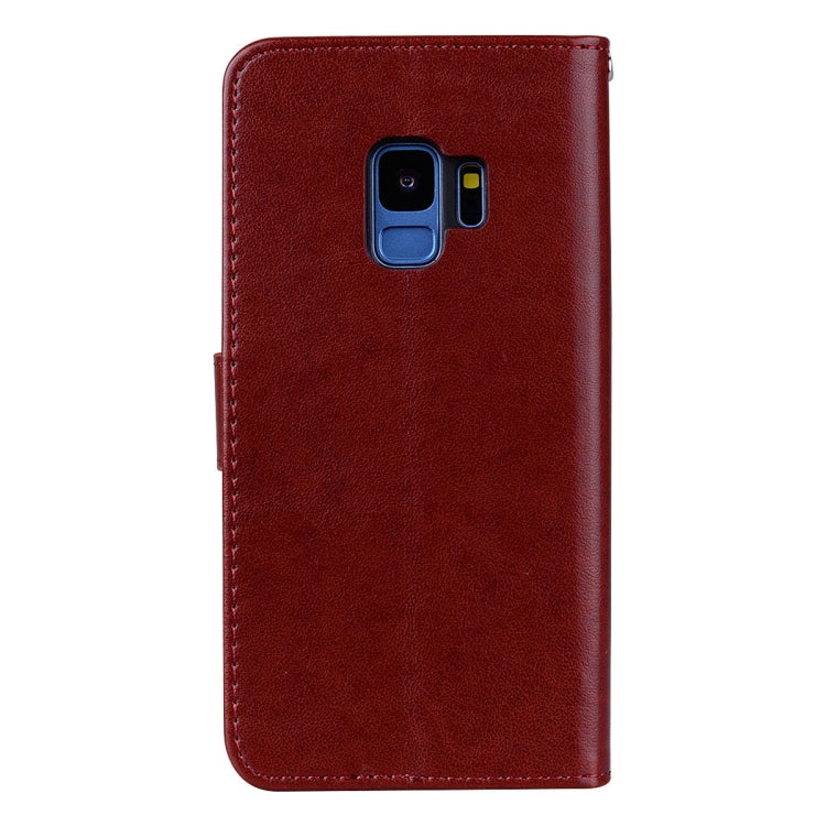 For Galaxy S9 Rose Embossed Horizontal Flip Environmental PU Leather Case with Holder & Card Slots & Wallet