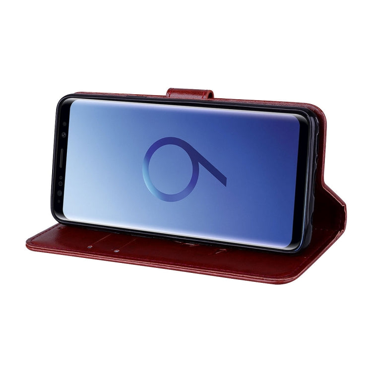 For Galaxy S9 Rose Embossed Horizontal Flip Environmental PU Leather Case with Holder & Card Slots & Wallet