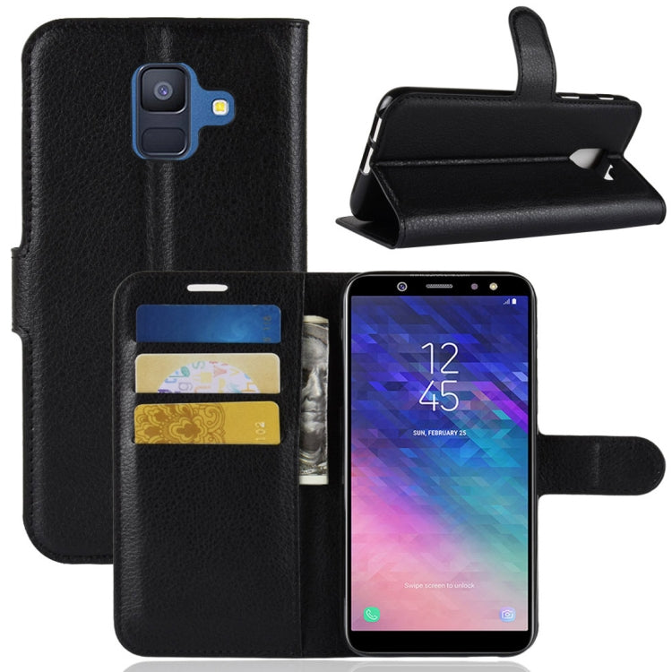 Litchi Texture Horizontal Flip Leather Case for Galaxy A6 (2018), with Wallet & Holder & Card Slots, For Galaxy A6 (2018)