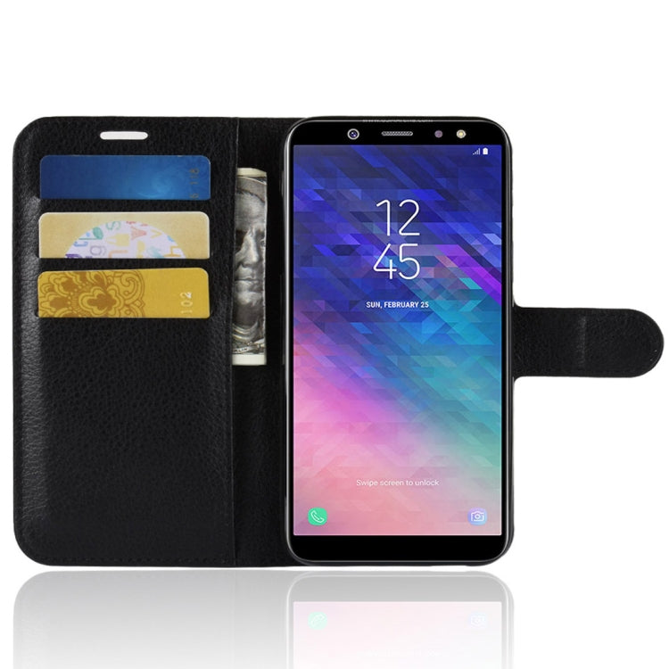 Litchi Texture Horizontal Flip Leather Case for Galaxy A6 (2018), with Wallet & Holder & Card Slots, For Galaxy A6 (2018)