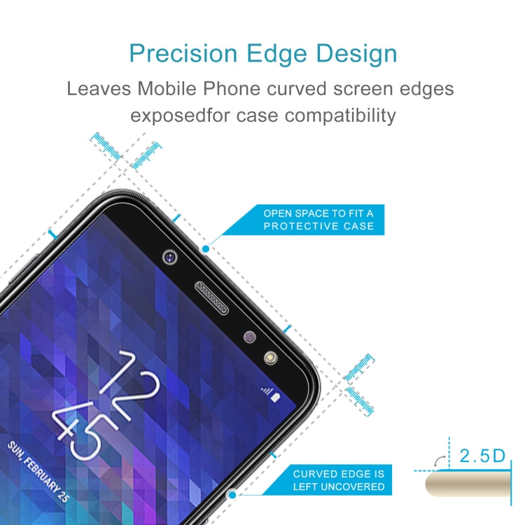 10 PCS 0.26mm 9H 2.5D Tempered Glass Film for Galaxy A6 (2018), For Galaxy A6 (2018)