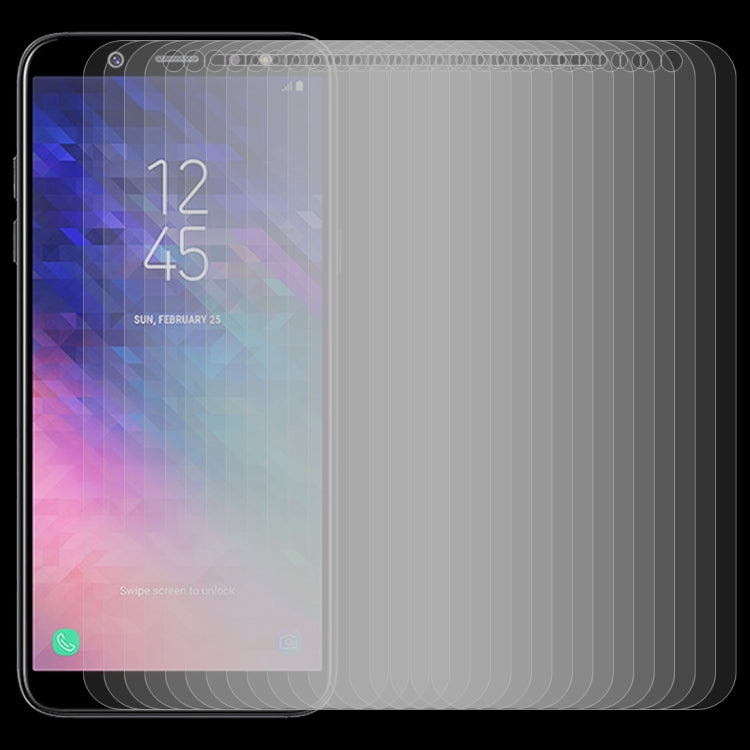 Lot de 50 films en verre trempé 9H 2,5D (0,26 mm) pour Galaxy A6+ (2018)