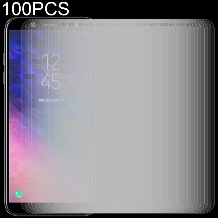 Lot de 100 films en verre trempé 9H 2,5D (0,26 mm) pour Galaxy A6+ (2018) (100 pièces)