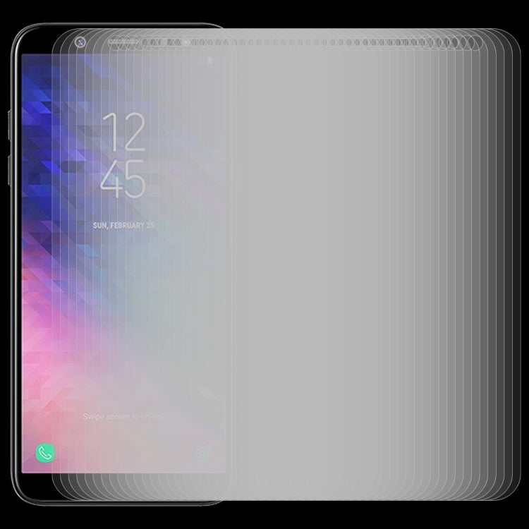 Lot de 100 films en verre trempé 9H 2,5D (0,26 mm) pour Galaxy A6+ (2018) (100 pièces)