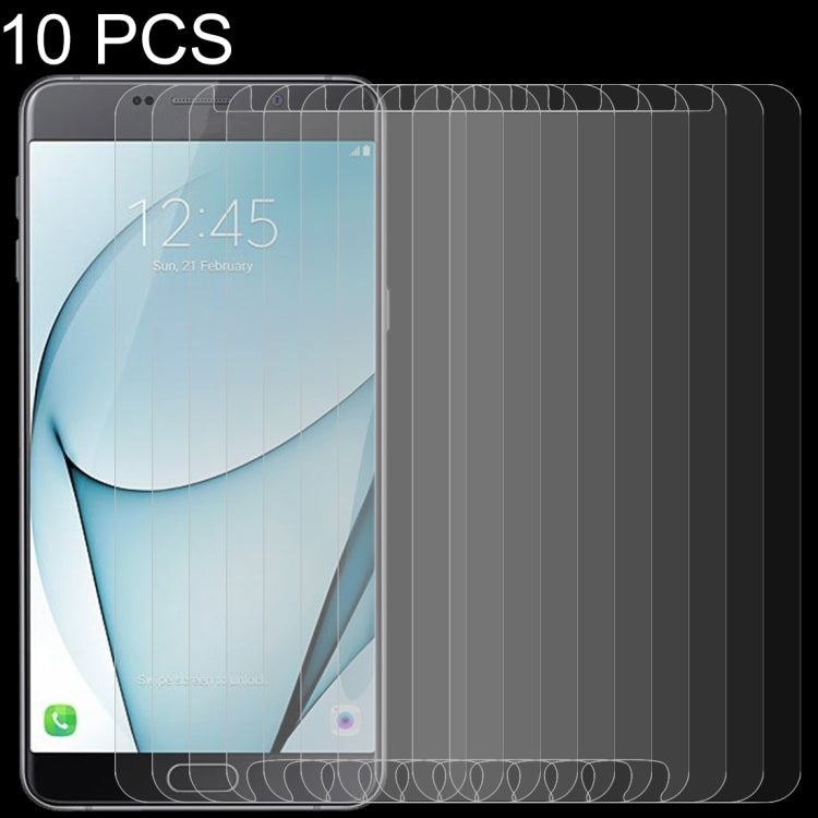 Lot de 10 films en verre trempé 9H 2,5D (0,26 mm) pour Galaxy A9 Pro (2016)