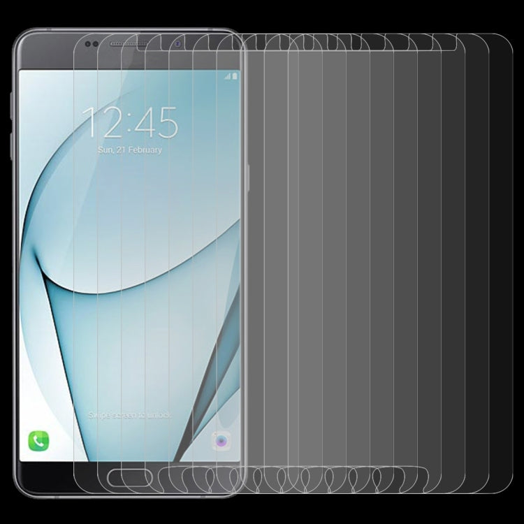 Lot de 10 films en verre trempé 9H 2,5D (0,26 mm) pour Galaxy A9 Pro (2016)