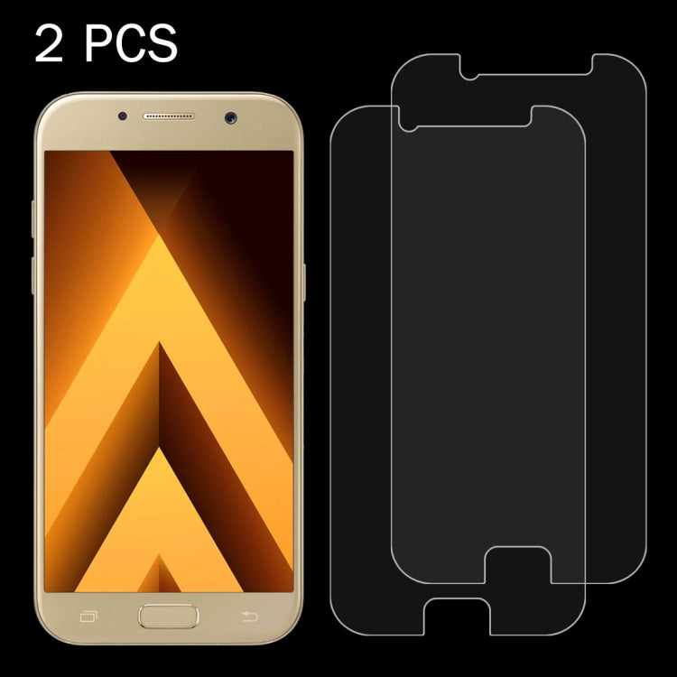 Lot de 2 films de protection en verre trempé antidéflagrant 2,5D pour Galaxy A3 (2017) / A320, dureté 9H, 0,26 mm, pour Galaxy A3 (2017) / A320
