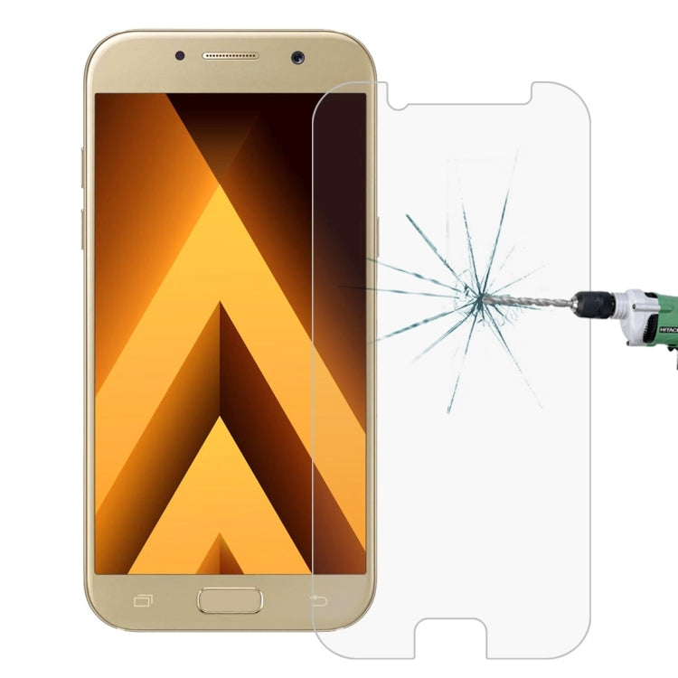 Lot de 10 films en verre trempé antidéflagrants 2,5D pour Galaxy A3 (2017) / A320, dureté de surface 9H, 0,26 mm, non plein écran