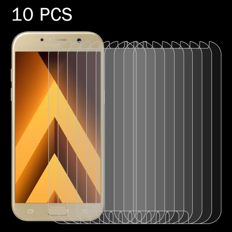 Lot de 10 films en verre trempé antidéflagrants 2,5D pour Galaxy A5 (2017) / A520, dureté de surface 9H, 0,26 mm, non plein écran
