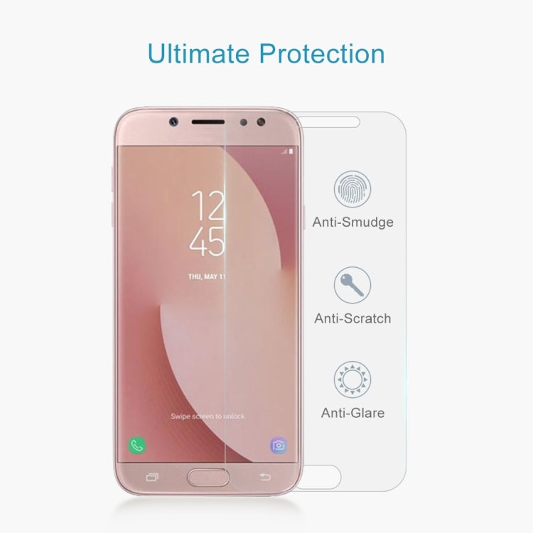 Lot de 10 films en verre trempé 9H 2.5D à bords incurvés (0,26 mm) pour Galaxy J7 Pro / J730