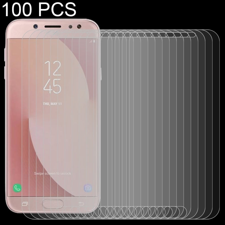 Lot de 100 films en verre trempé 9H 2.5D à bords incurvés (0,26 mm) pour Galaxy J7 Pro / J730 (100 pièces)