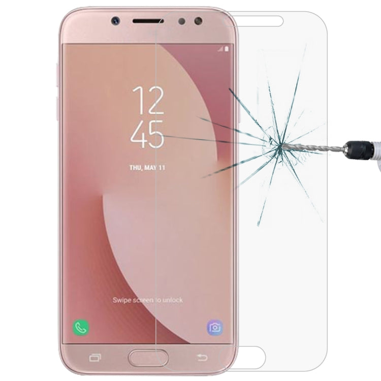 Film en verre trempé 0,26 mm 9H 2,5D à bords incurvés pour Galaxy J7 Pro / J730