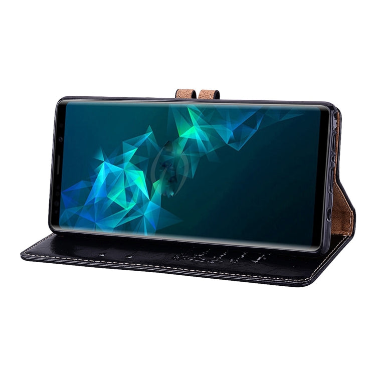 Business Style Oil Wax Texture Horizontal Flip Leather Case, with Holder & Card Slots & Wallet For Galaxy Note9