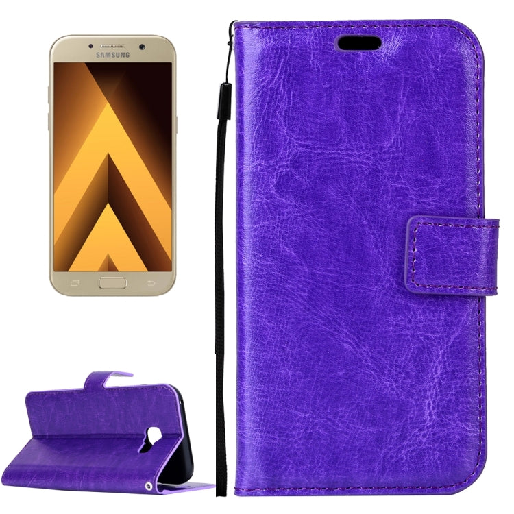For Galaxy A3 (2017) / A320 Crazy Horse Texture Horizontal Flip PU Leather Case with Holder & Card Slots & Wallet & Photo Frame & Lanyard & Magnetic Buckle, For Galaxy A3 (2017)