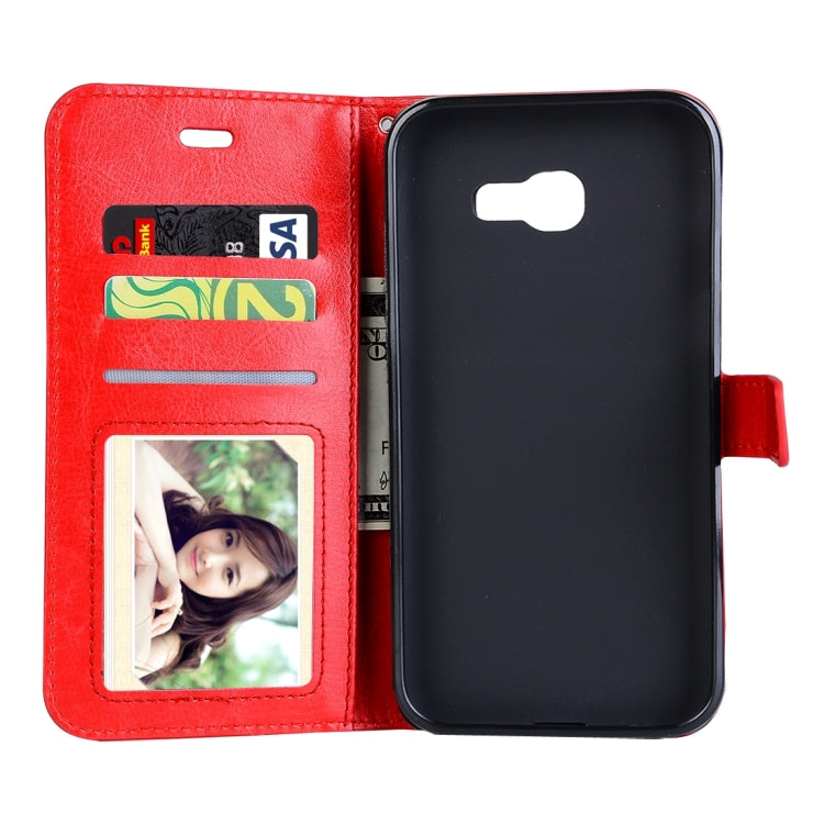 For Galaxy A5 (2017) / A520 Crazy Horse Texture Horizontal Flip PU Leather Case with Holder & Card Slots & Wallet & Photo Frame & Lanyard & Magnetic Buckle, For Galaxy A5 (2017)