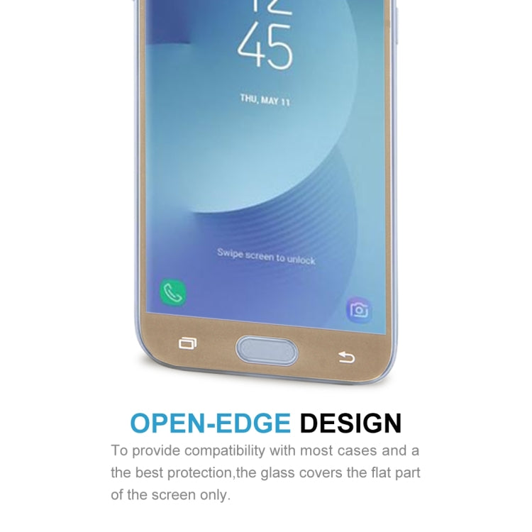For Galaxy J5 (2017) (EU Version) 0.26mm 9H Surface Hardness 2.5D Curved Silk-screen Full Screen Tempered Glass Screen Protector, For Galaxy J5 (2017) (EU Version)