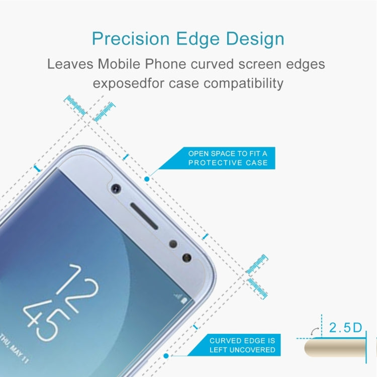 1 film en verre trempé antidéflagrant pour Galaxy J5 (2017) (version UE) 0,26 mm, dureté 9H, 2,5D, non plein écran, pour Galaxy J5 (2017) (version UE) (1 pièce)
