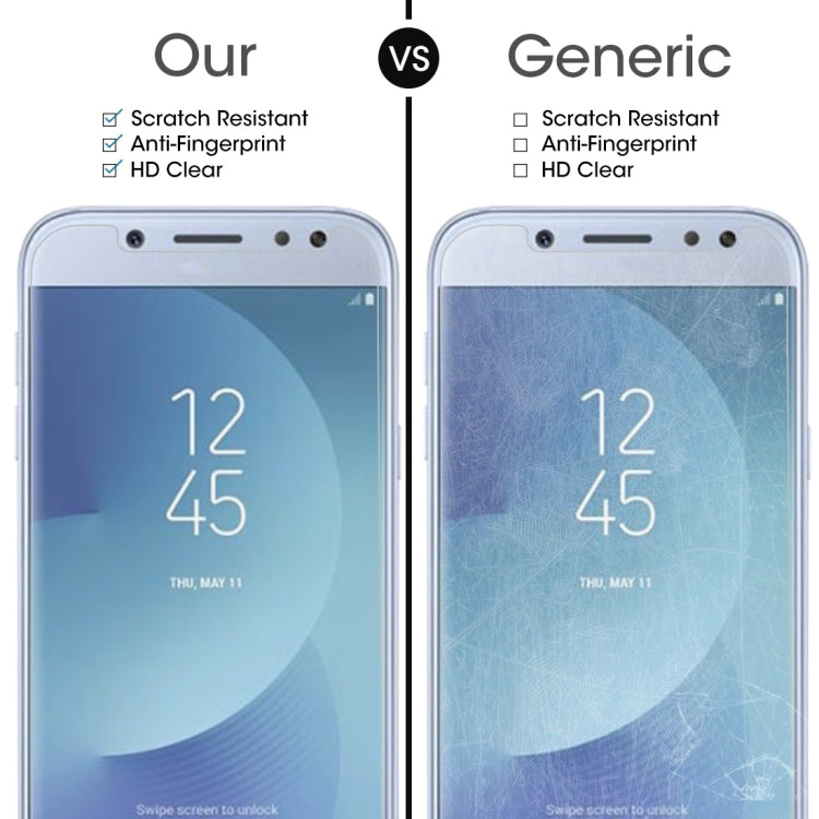 2 PCS For Galaxy J5 (2017) (EU Version) 0.26mm 9H Surface Hardness 2.5D Explosion-proof Non-full Screen Tempered Glass Screen Film, For Galaxy J5 (2017) (EU Version) (2 PCS)