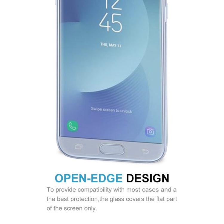 2 PCS For Galaxy J5 (2017) (EU Version) 0.26mm 9H Surface Hardness 2.5D Explosion-proof Non-full Screen Tempered Glass Screen Film, For Galaxy J5 (2017) (EU Version) (2 PCS)