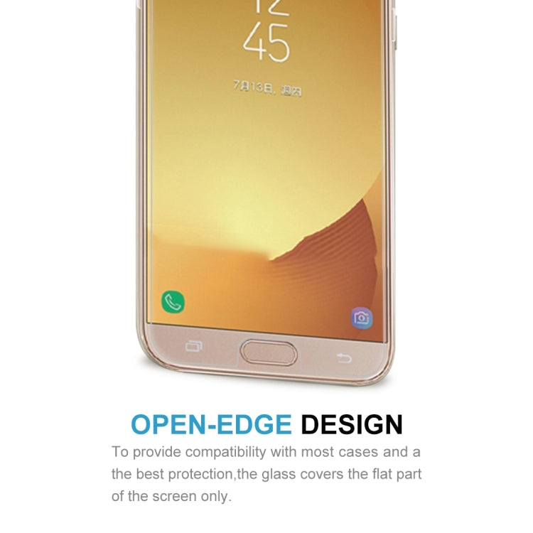 1 PCS For Galaxy J7 (2017) (EU Version) 0.26mm 9H Surface Hardness 2.5D Explosion-proof Non-full Screen Tempered Glass Screen Film, For Galaxy J7 (2017) (EU Version) (1 PC)