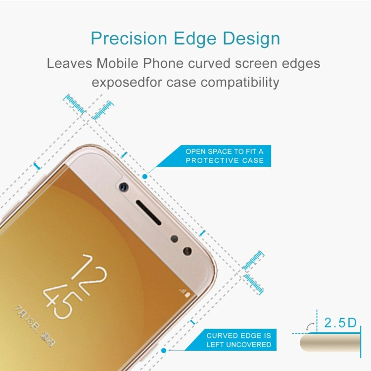 2 PCS For Galaxy J7 (2017) (EU Version) 0.26mm 9H Surface Hardness 2.5D Explosion-proof Non-full Screen Tempered Glass Screen Film, For Galaxy J7 (2017) (EU Version) (2 PCS)