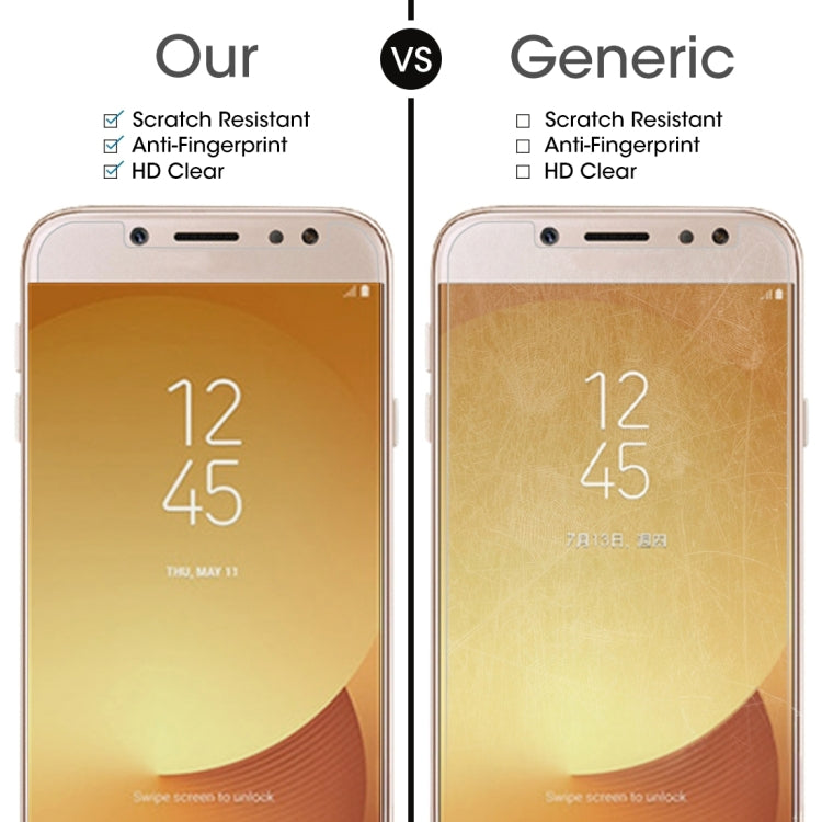 2 PCS For Galaxy J7 (2017) (EU Version) 0.26mm 9H Surface Hardness 2.5D Explosion-proof Non-full Screen Tempered Glass Screen Film, For Galaxy J7 (2017) (EU Version) (2 PCS)