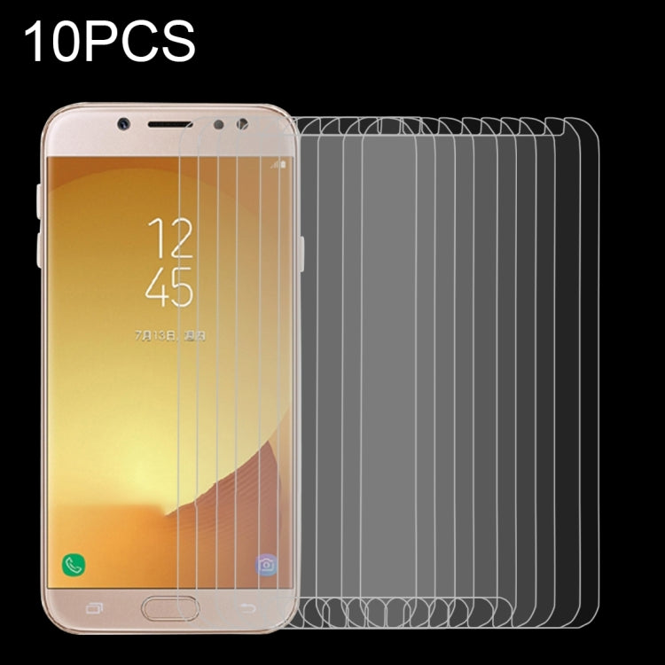 10 PCS For Galaxy J7 (2017) (EU Version) 0.26mm 9H Surface Hardness 2.5D Explosion-proof Non-full Screen Tempered Glass Screen Film, For Galaxy J7 (2017) (EU Version)(10 PCS)