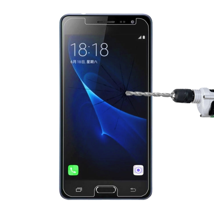 1 film en verre trempé antidéflagrant pour Galaxy J3 (2017) (version UE) 0,26 mm, dureté de surface 9H, 2,5D, non plein écran, pour Galaxy J3 (2017) (version UE) (1 pièce)