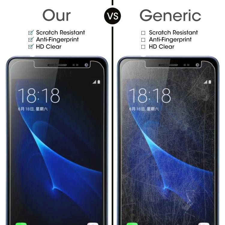 1 film en verre trempé antidéflagrant pour Galaxy J3 (2017) (version UE) 0,26 mm, dureté de surface 9H, 2,5D, non plein écran, pour Galaxy J3 (2017) (version UE) (1 pièce)