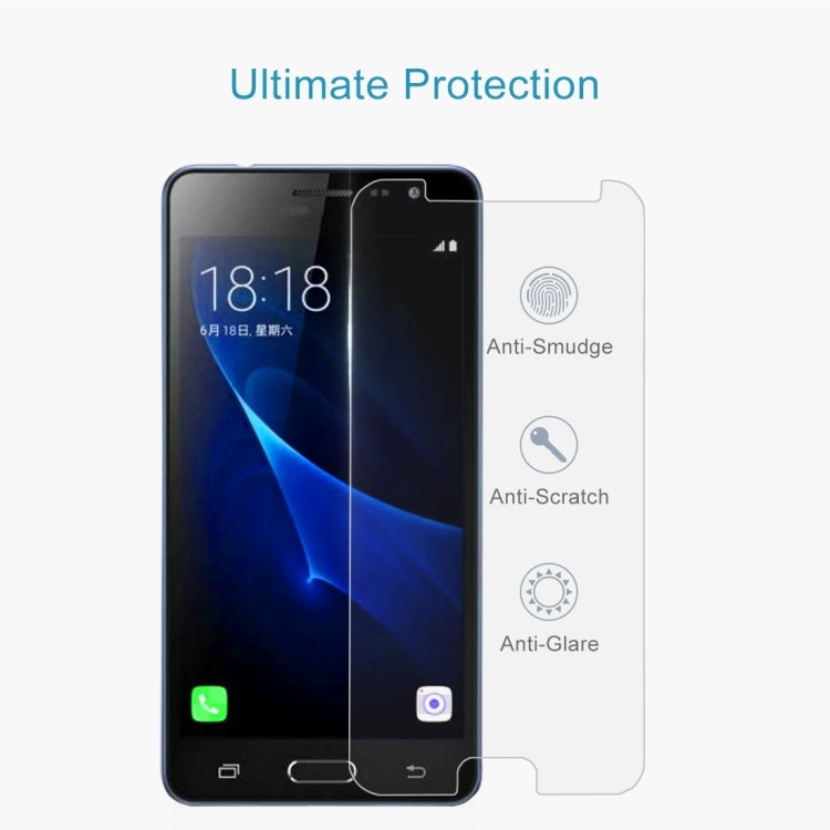 1 film en verre trempé antidéflagrant pour Galaxy J3 (2017) (version UE) 0,26 mm, dureté de surface 9H, 2,5D, non plein écran, pour Galaxy J3 (2017) (version UE) (1 pièce)