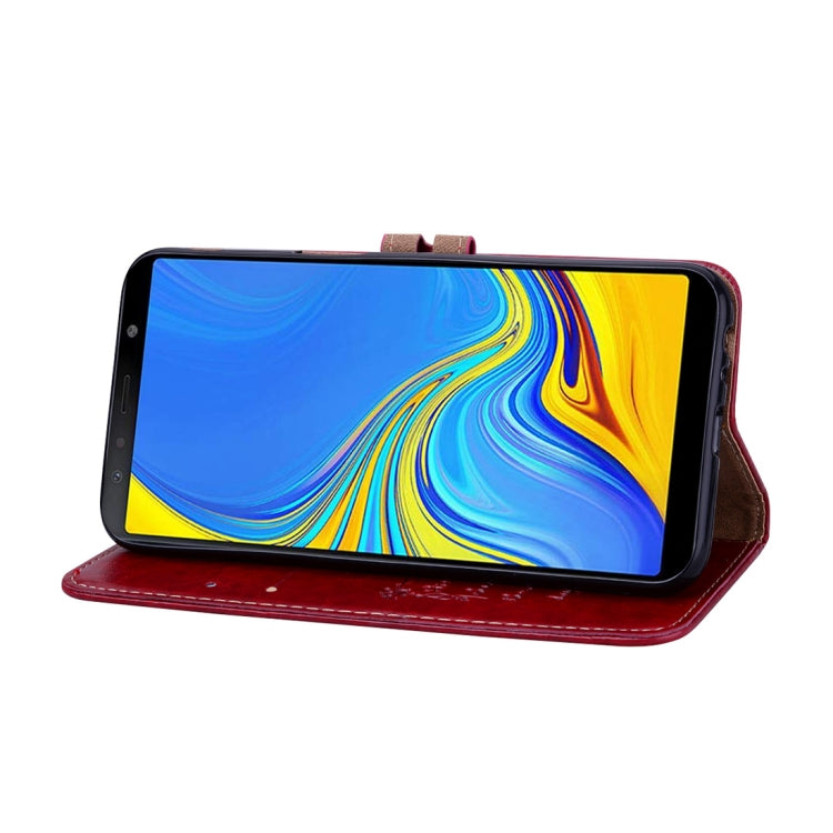 Business Style Oil Wax Texture Horizontal Flip Leather Case for Galaxy J6+, with Holder & Card Slots & Wallet, For Galaxy J6+