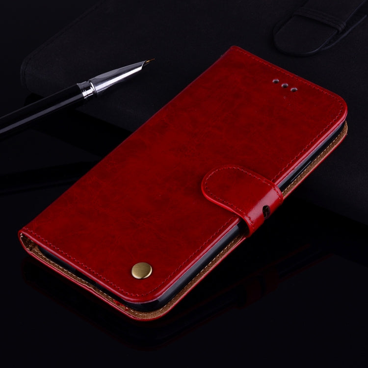 Business Style Oil Wax Texture Horizontal Flip Leather Case for Galaxy J6+, with Holder & Card Slots & Wallet, For Galaxy J6+